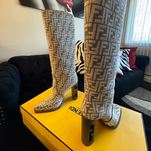 Fendi | Shoes | Fendi Chenille Jacquard Ff 1mm Cut Baguette